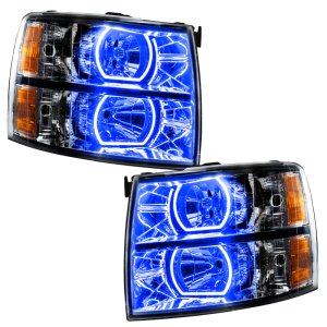 Chevrolet Silverado Headlight Assembly - ORACLE Lighting - SMD HL - Square - ColorSHIFT w/ BC1 Controller - Black - `07-`13